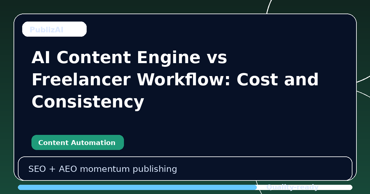 AI Content Engine vs Freelancer Workflow: Cost and Consistency