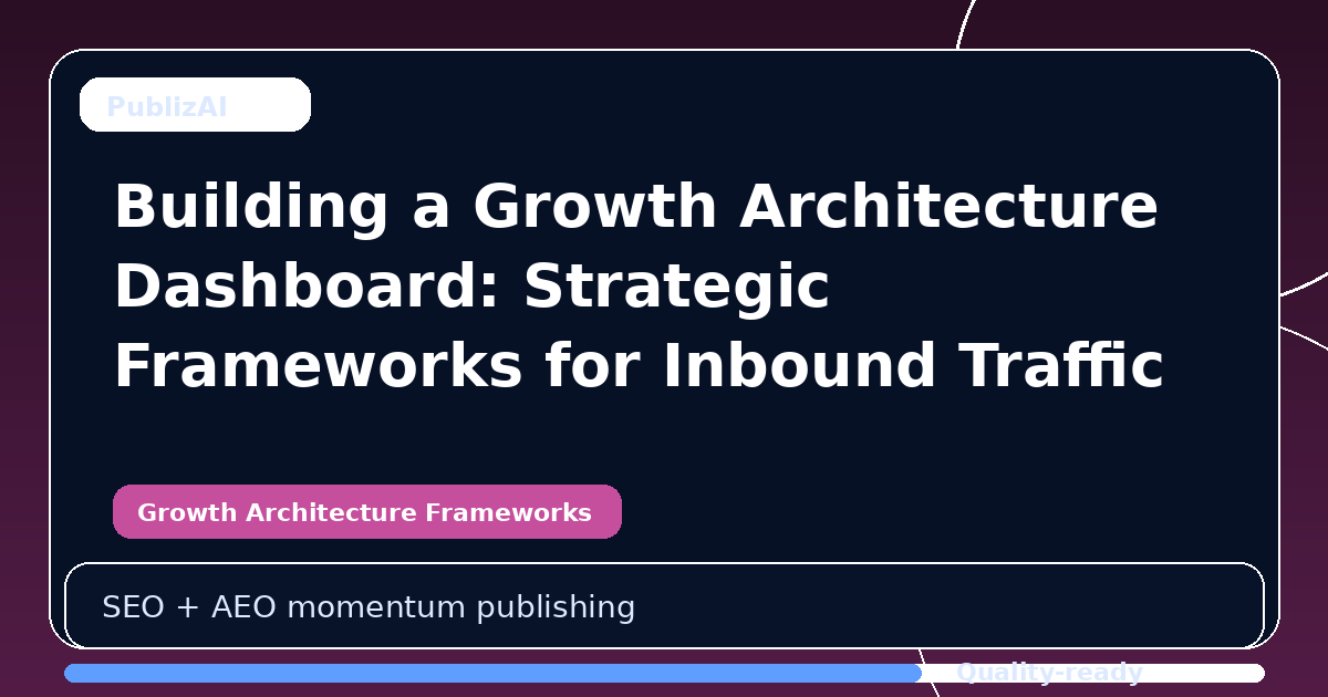 Building a Growth Architecture Dashboard: Strategic Frameworks for Inbound Traffic