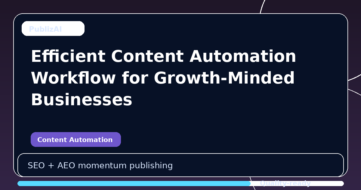 Efficient Content Automation Workflow for Growth-Minded Businesses