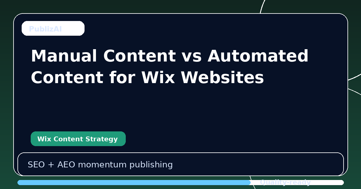 Manual Content vs Automated Content for Wix Websites