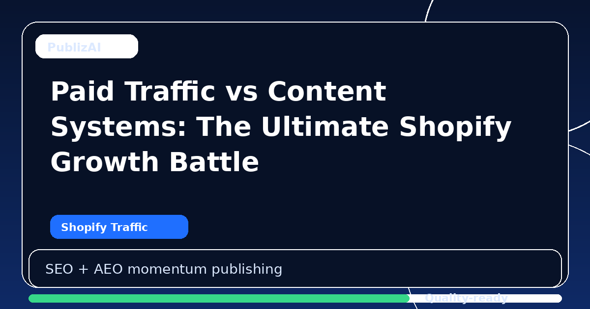 Paid Traffic vs Content Systems: The Ultimate Shopify Growth Battle