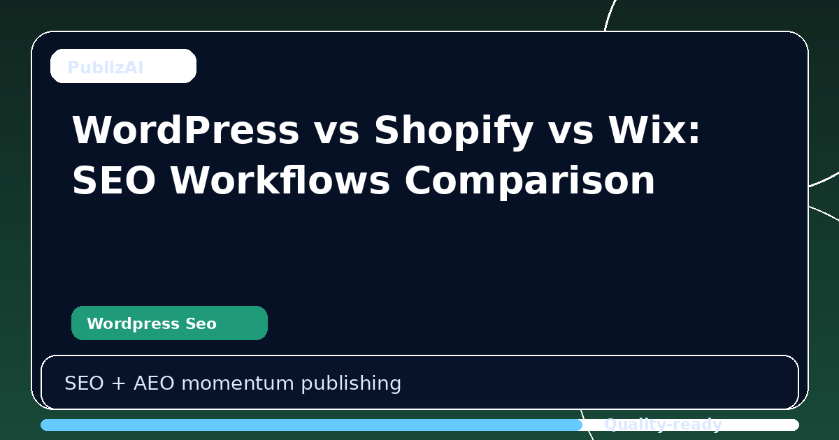 WordPress vs Shopify vs Wix: SEO Workflows Comparison